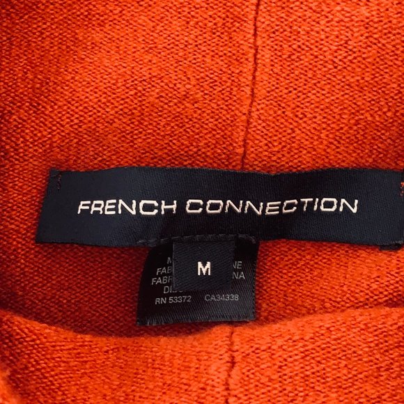 FRENCH CONNECTION RUST Long Line Sweater Sz Medium - Picture 6 of 6